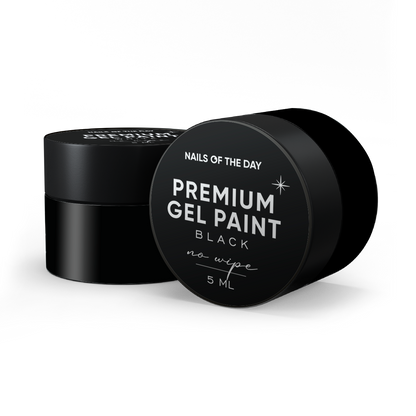 Premium gel paint Black no wipe 5 ml NAILSOFTHEDAY