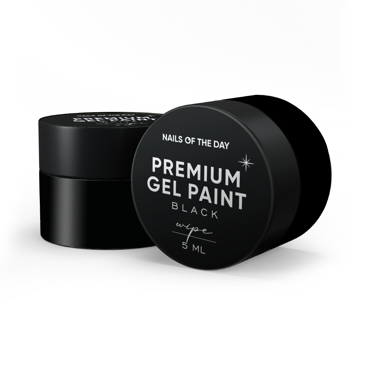 Premium gel paint Black wipe 5 ml NAILSOFTHEDAY