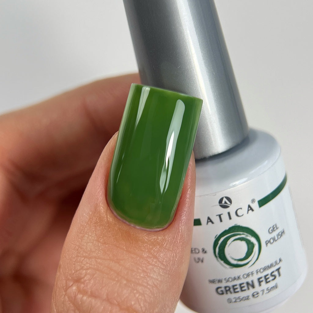 Gel polish №134 - Green Fest 8ml Atica