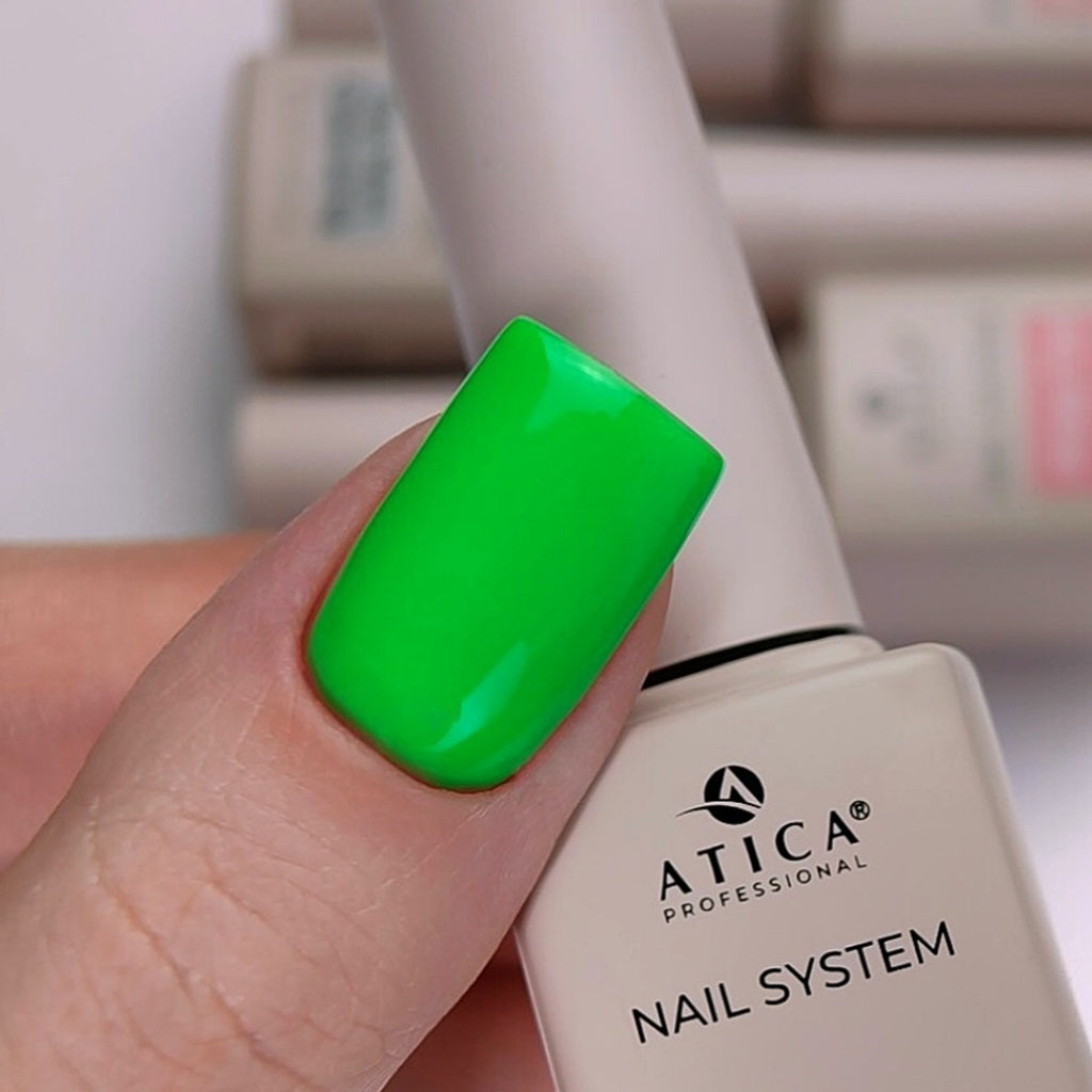 Гель лак №205 - Салатово-зелений 8 мл Atica