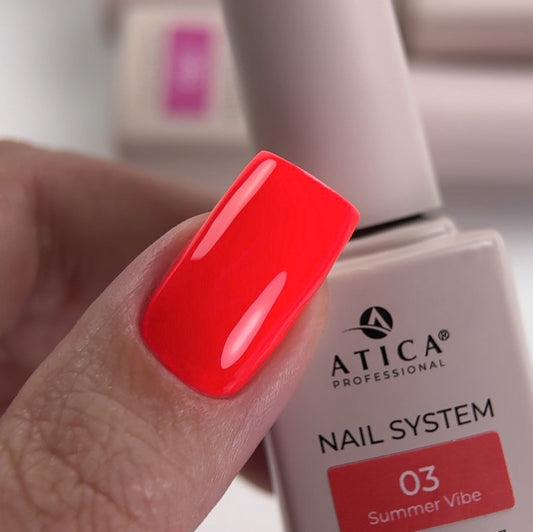 Gel polish Summer Vibe №3 - Neon Red 8ml Atica