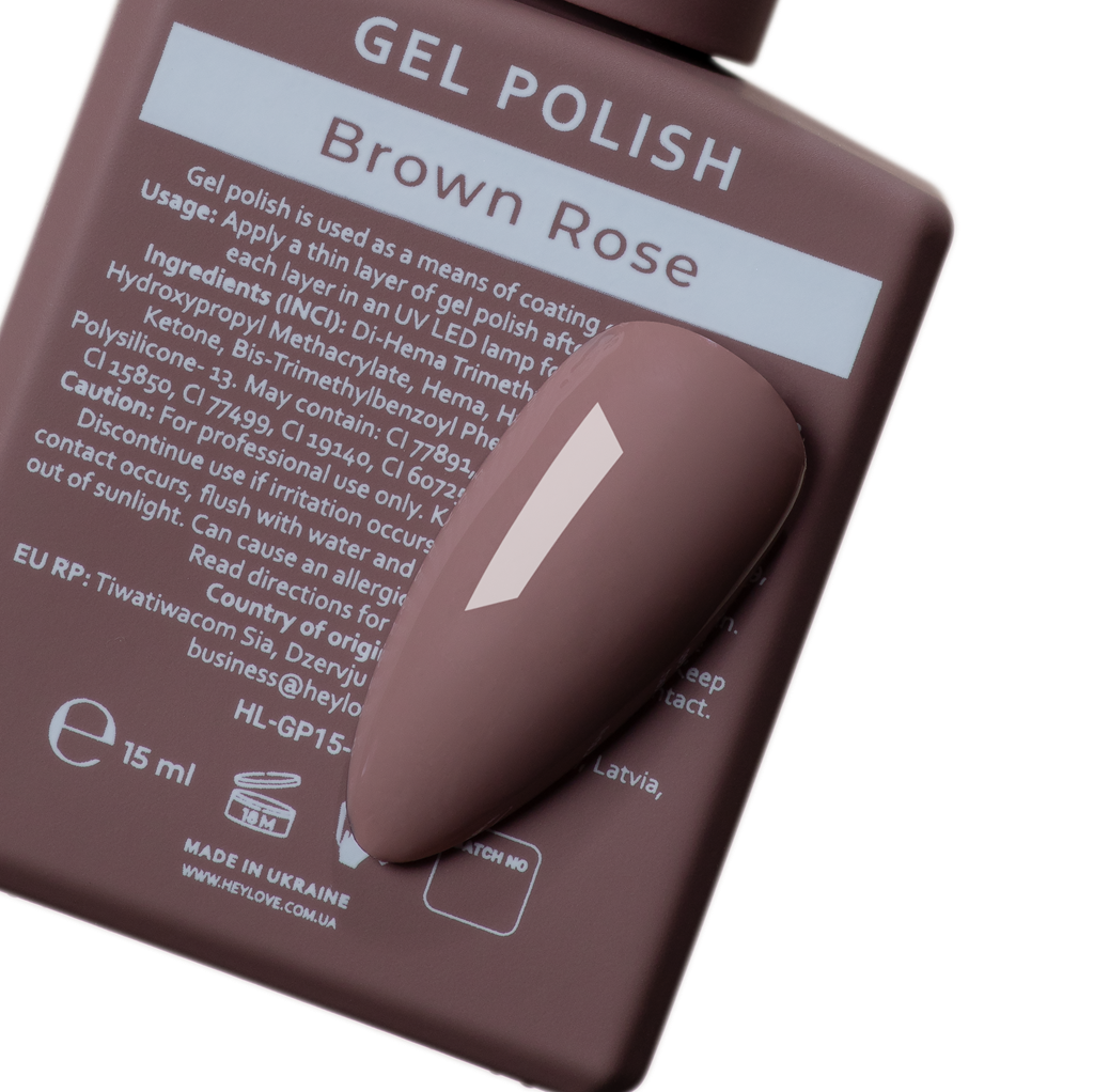 Гель-лак Brown Rose 15 ml HEYLOVE