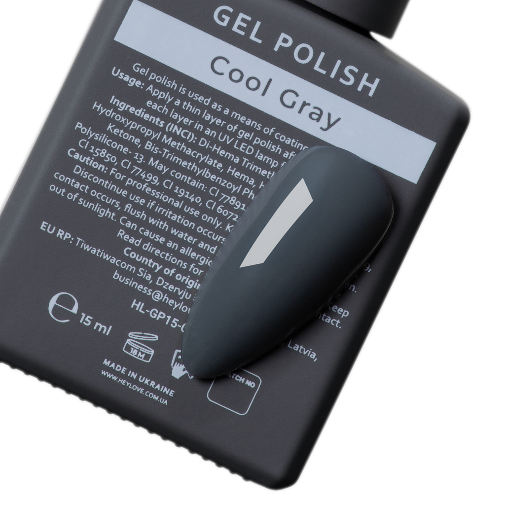 Gel Polish Cool Gray 15 ml HEYLOVE
