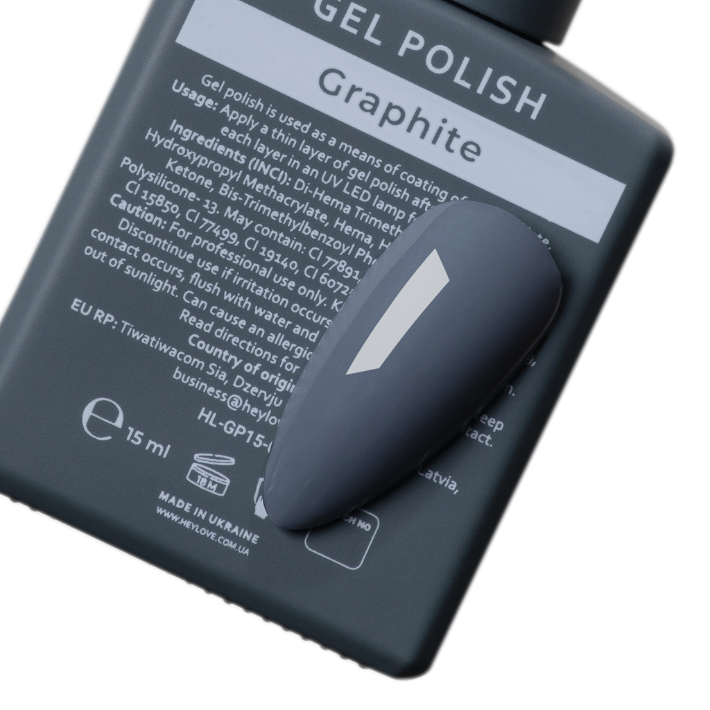Gel Polish Graphite 15 ml HEYLOVE