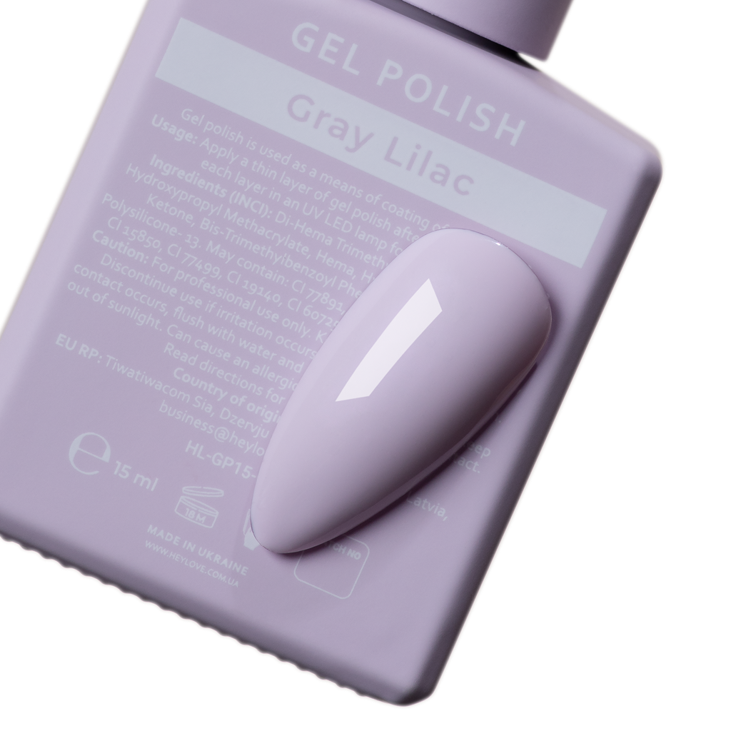 Gel Polish Gray Lilac 15 ml HEYLOVE