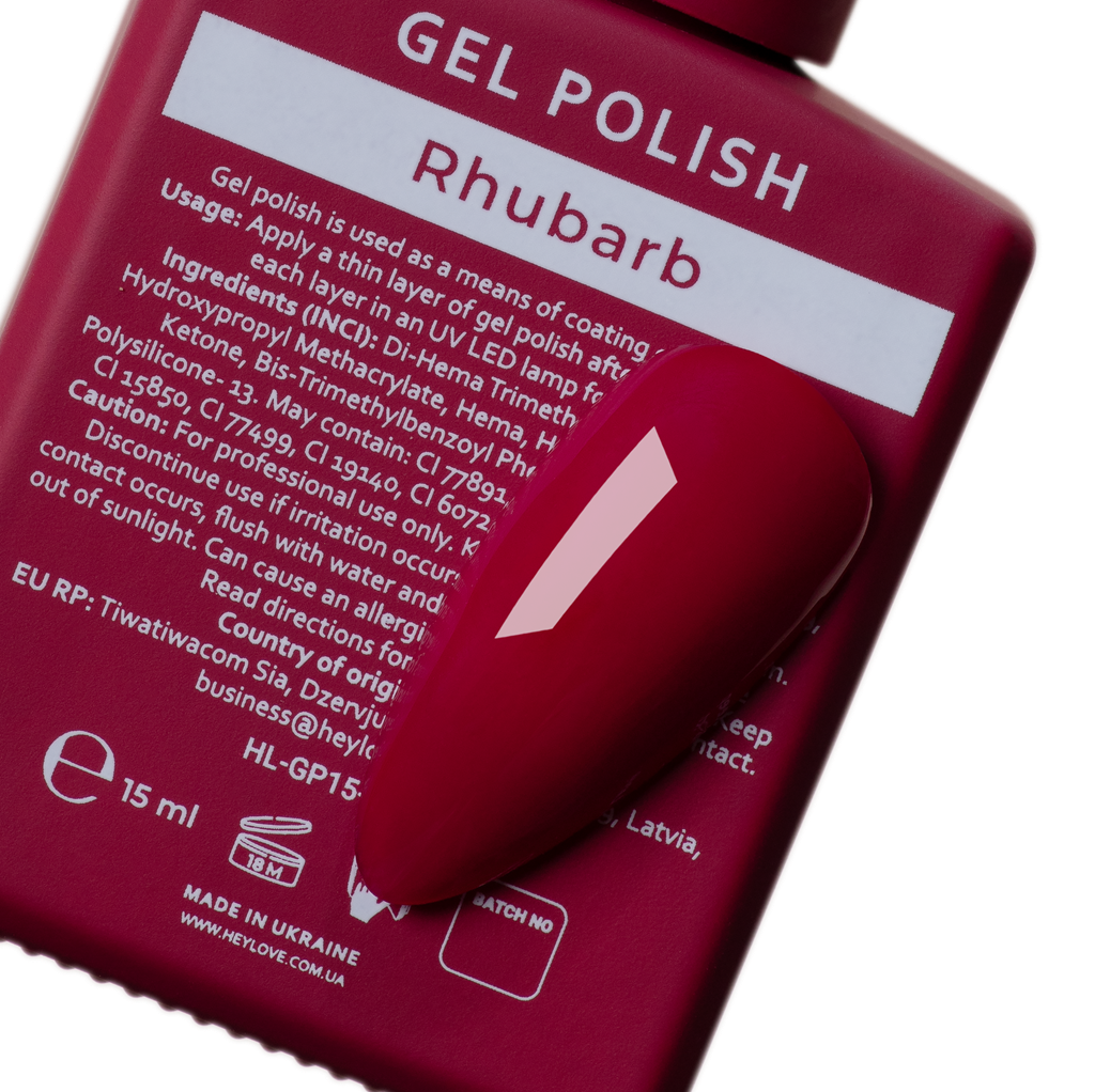 Gel Polish Rhubarb 15 ml HEYLOVE