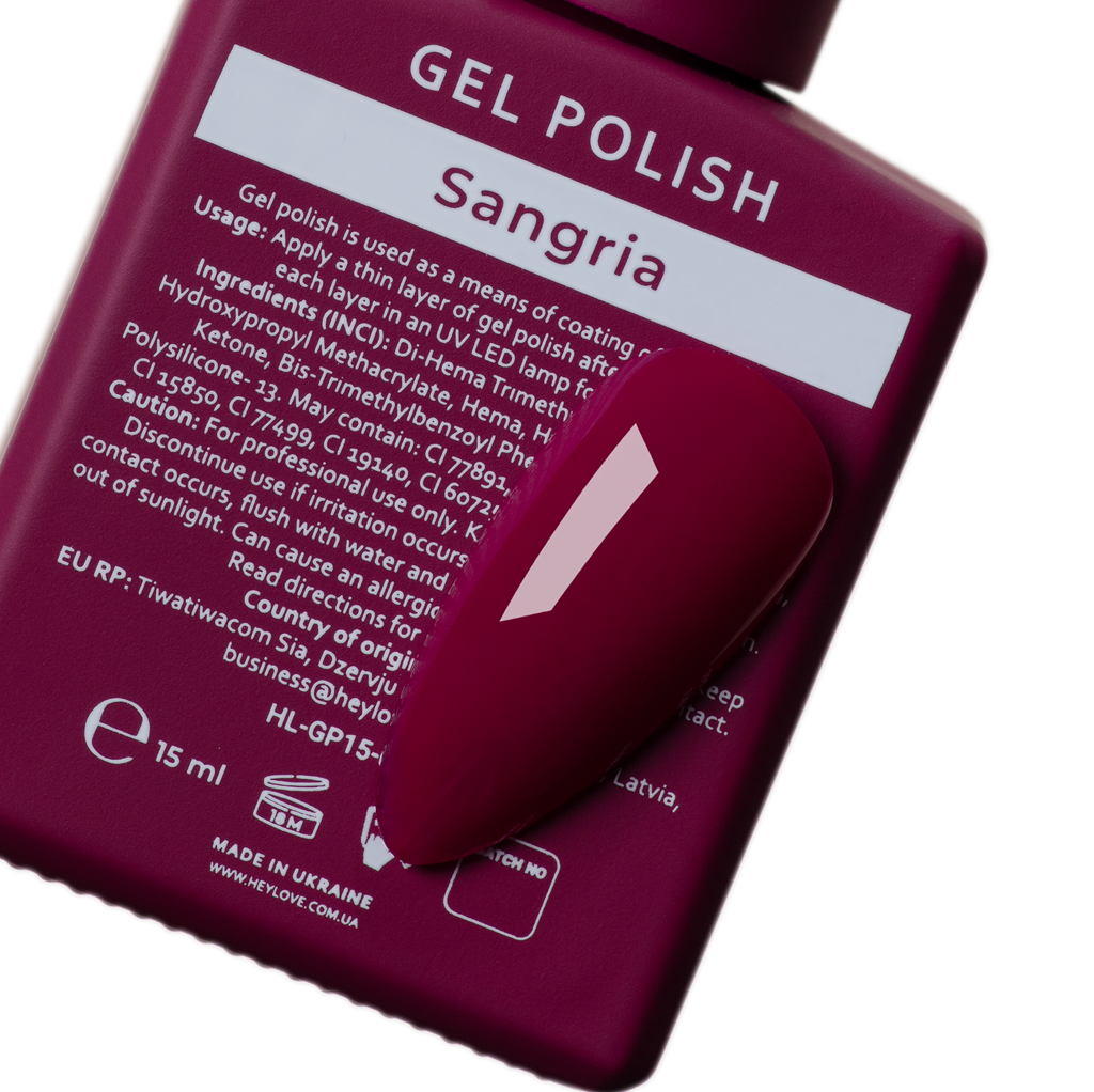 Gel Polish Sangria 15 ml HEYLOVE