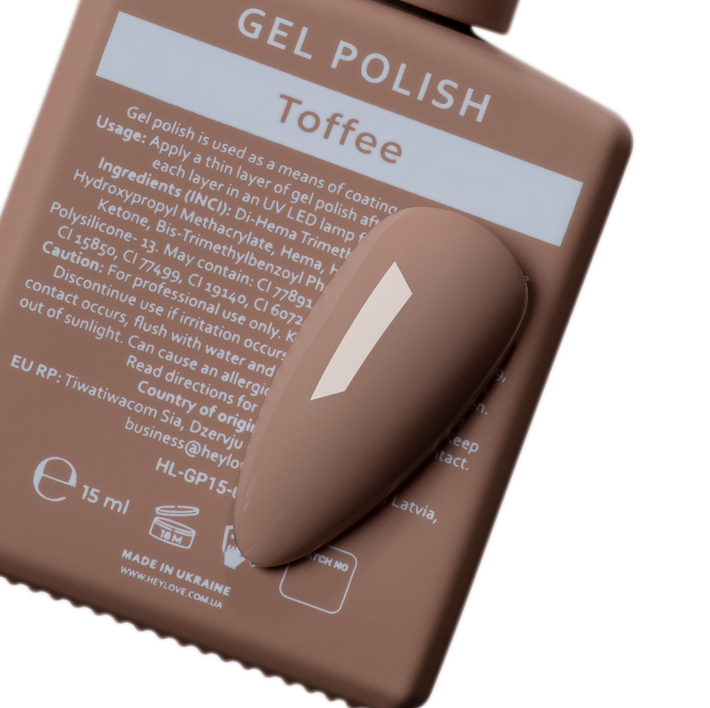 Гель-лак Toffee 15 ml HEYLOVE