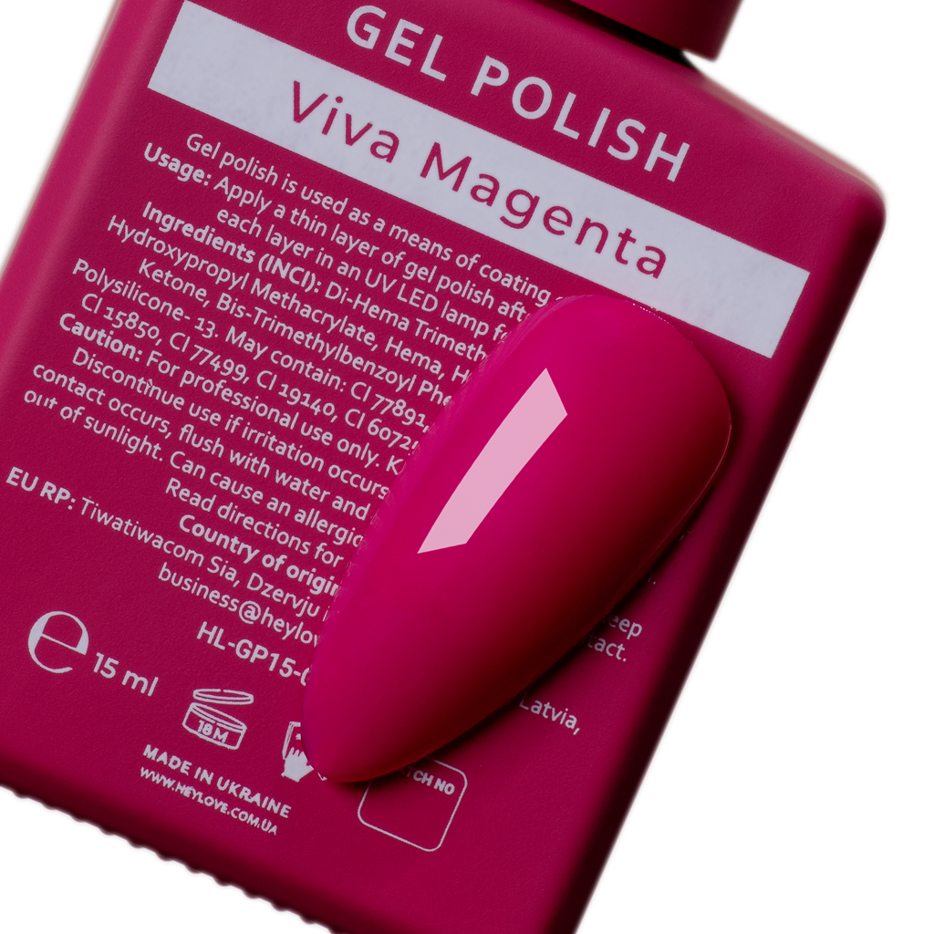 Гель-лак Viva Magenta 15 мл HEYLOVE