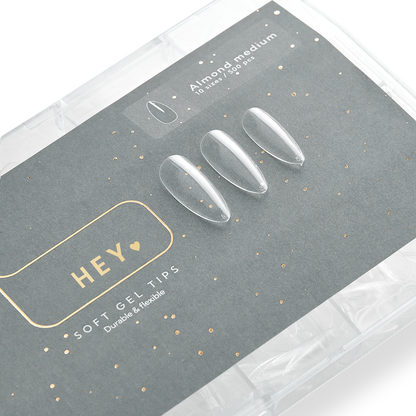 Gélové tipy Almond Medium (500ks) HEYLOVE