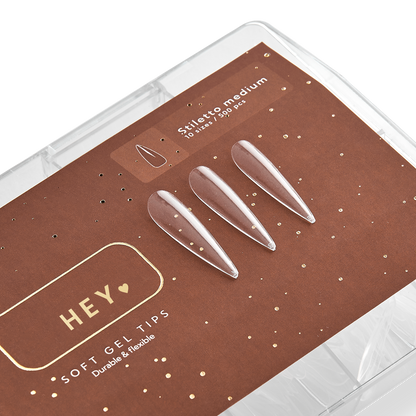 Gélové tipy Stiletto Medium (500ks) HEYLOVE