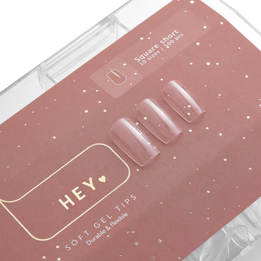 Gel Tips Square Short (500pcs) HEYLOVE