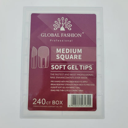 Gel Tips Medium Square 240 pcs