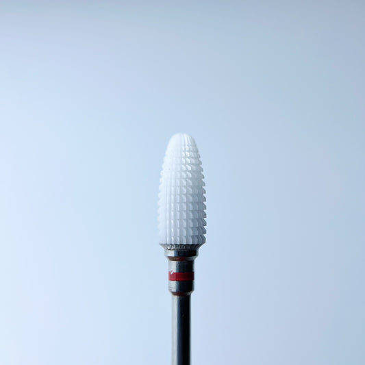 Ceramic nail drill bit, Corn “Typhoon”, 5*14 mm, Red