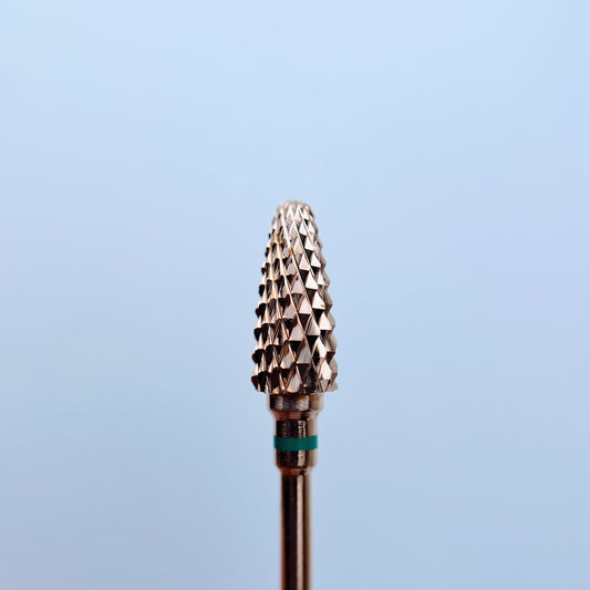 Carbide nail drill bit Rose Gold, “Corn”, 6*14.5, Green