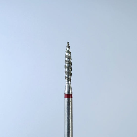 Fresa in diamante, “Tornado”, 2,3*10 mm, Rosso