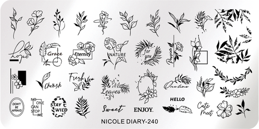 Plaque d'estampage NICOLE DIARY-240 Rectangulaire