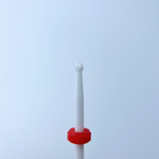 Ceramic nail drill bit, “Ball”, 2 mm, Red