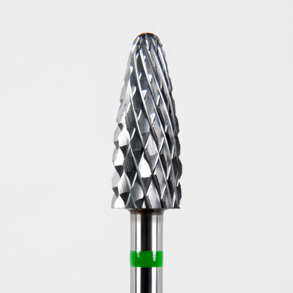 Carbide nail drill bit for Left-handed, “Corn”, Green, Dark