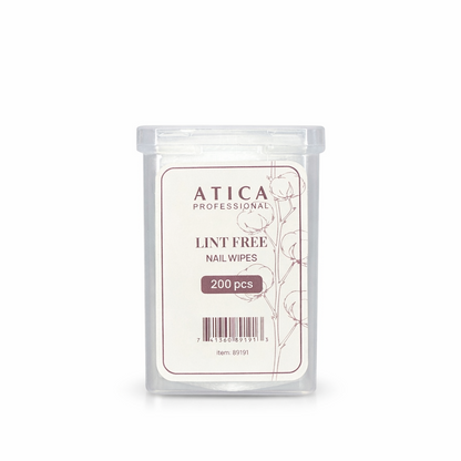 Lint Free Nail Wipes in plastic box (200pcs) Atica