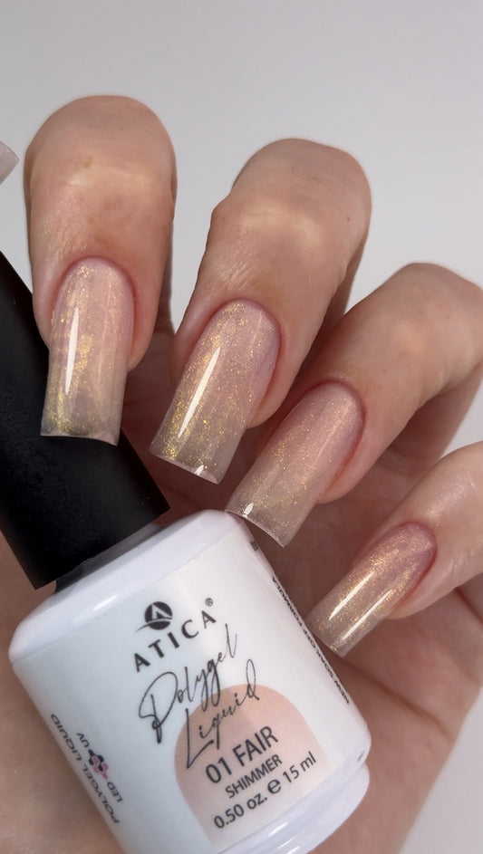 Polygel tekutý Fair Shimmer 15 ml Atica