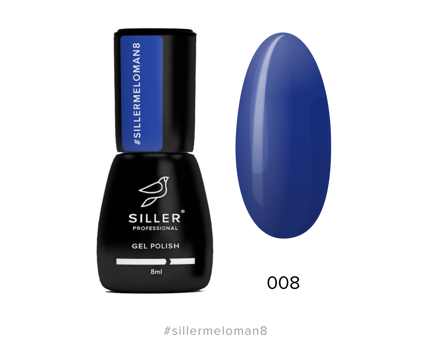 Verniz em gel Meloman №8 8 ml Siller