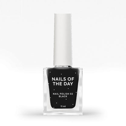 Лак для нігтів №2 - Чорний 11 мл NAILSOFTHEDAY