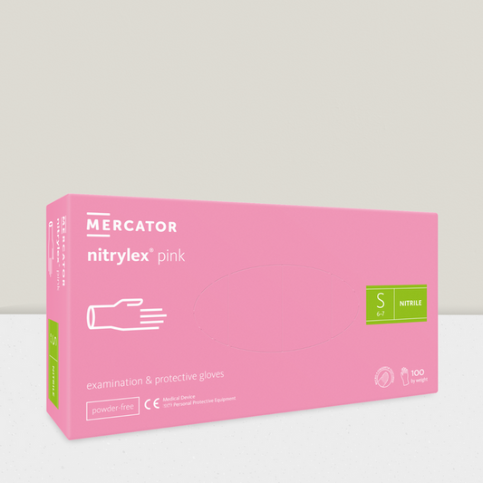 Nitrile powder-free gloves Nitrylex Mercator size S (Pink)