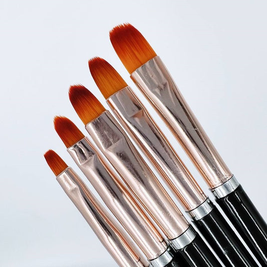 Set of Gel Brush Oval Black (5pcs)