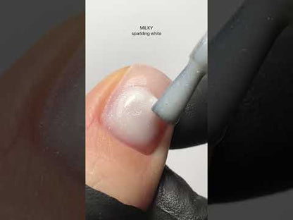 База Cover Milky Іскристий Білий Волокно 30 ml Atica