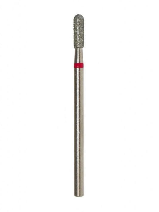 Алмазная фреза, "Цилиндр" с полусферой, 3.0*8 мм, красная