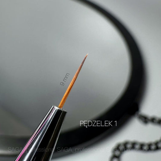 Nail art brush - Liner  №1 9mm Saga Professional