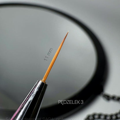 Nail art brush - Liner №3 11mm Saga Professional
