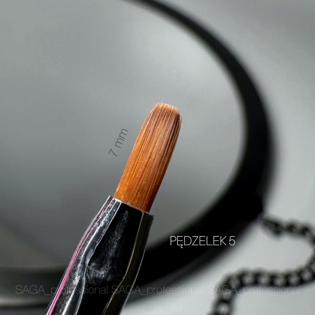 Gel nail brush - Oval №5 7mm Saga Professional