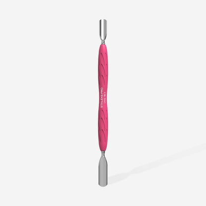 Manicure pusher with silicone handle “Gummy” Staleks Pro UNIQ 10 TYPE 1 (rounded wide and rounded narrow pusher)
