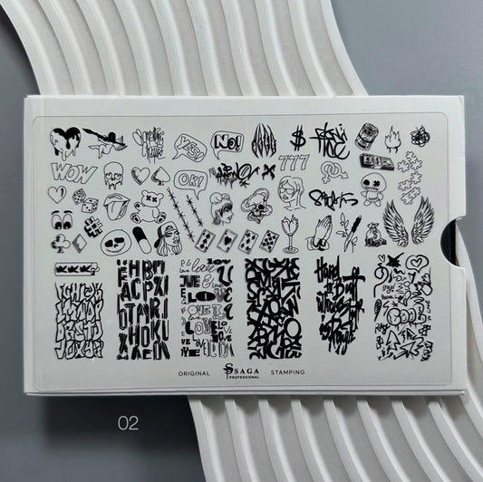 Stamping Plate №2 Graffiti Saga Professional