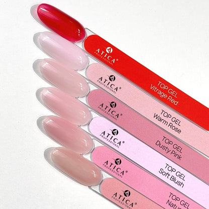 Top Coat Soft Blush (sem camada pegajosa) 15 ml Atica