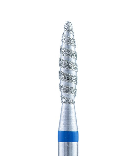Diamantový vrták na nehty, “Tornado” Safe, 2,3*10 mm, modrý