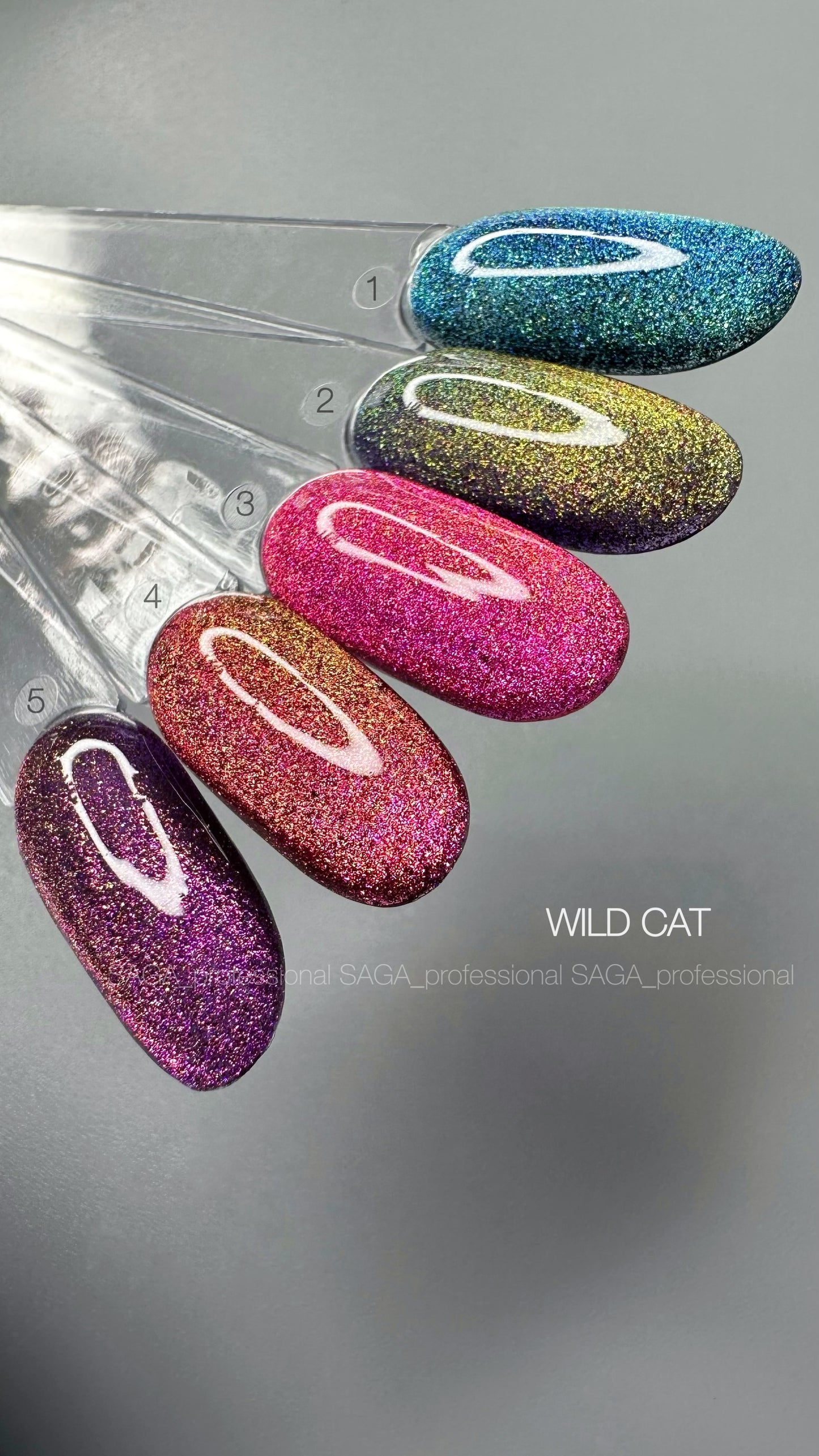 Esmalte em gel Wild Cat №5 9 ml Saga Professional