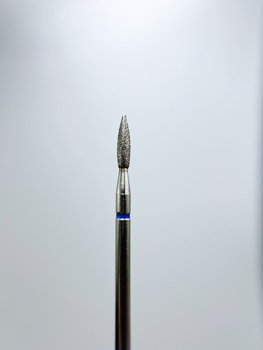 Foret à ongles diamanté, pointu « Flamme », 2,1*8,0 mm, bleu
