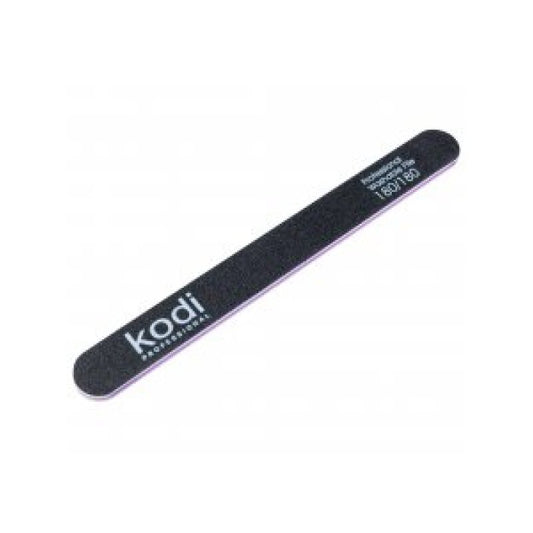 №48 Пилка для нігтів пряма 180/180 (колір: чорний, розмір: 178/19/4) Kodi Professional