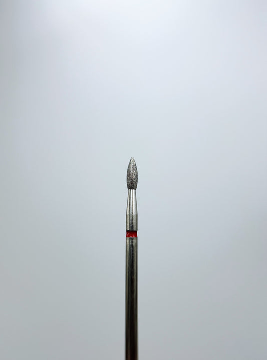 Diamond nail drill bit, “Flame”, 2.2*7.5 mm, Red