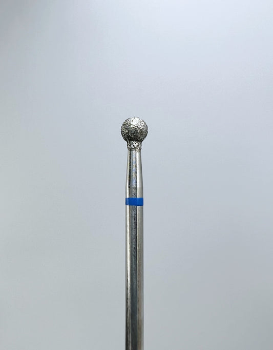 Diamantový vrták na nehty, "Kulička", 3,5 x 3,3 mm, modrá