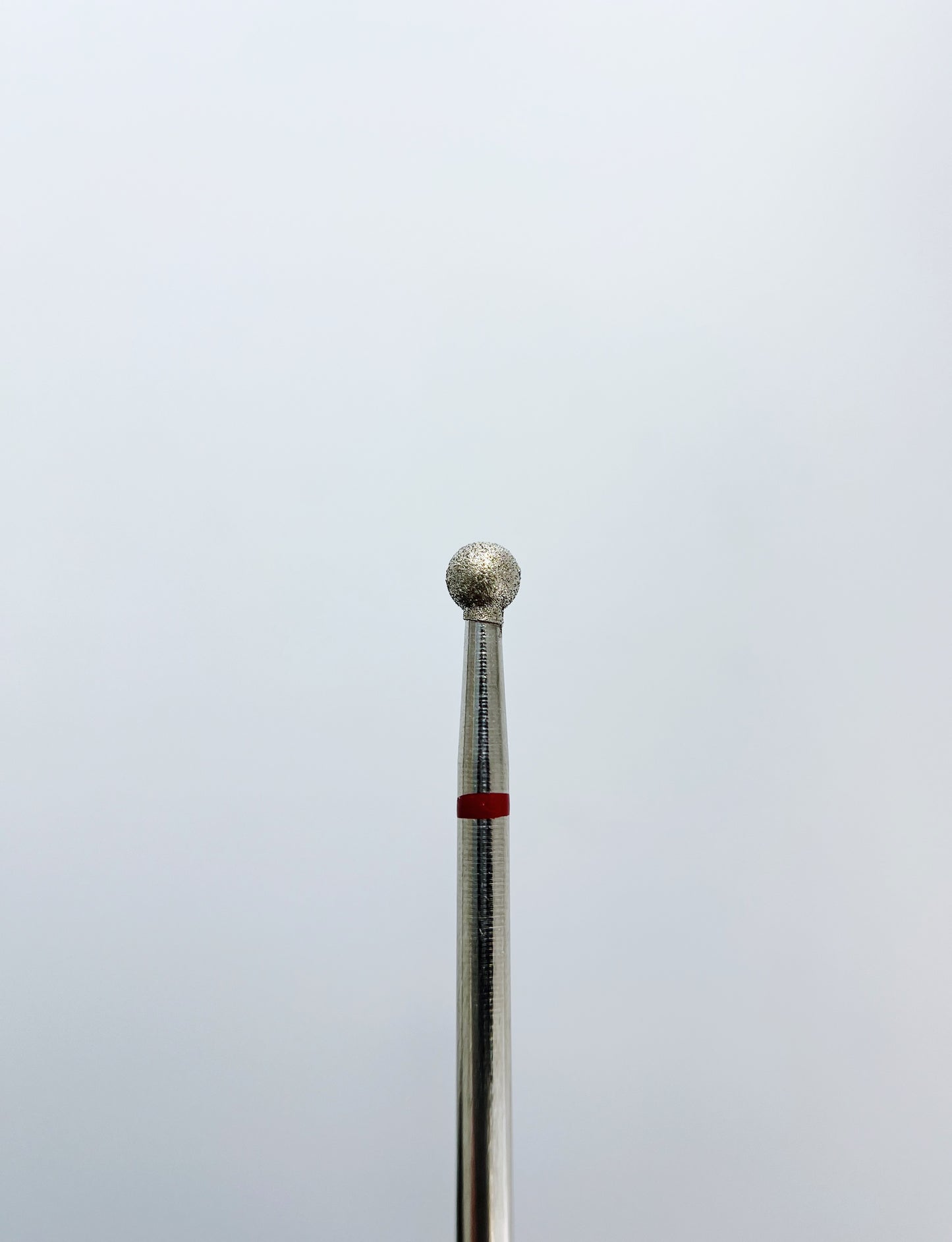 Diamantový vrták na nehty, "Kulička", 3,5 x 3,3 mm, červená