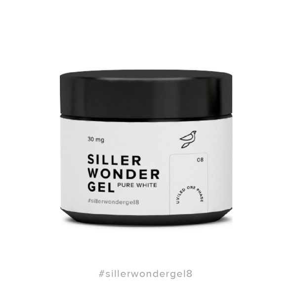 Gel Siller WONDER jednofazni UV/LED № 008 30 ml. (Čisto bijelo)