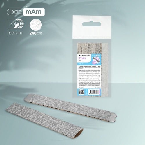 PapmAm-filar för engångsbruk för rak nagelfil Staleks Pro Smart 22, 240 grit (50 st), DFC-22-240