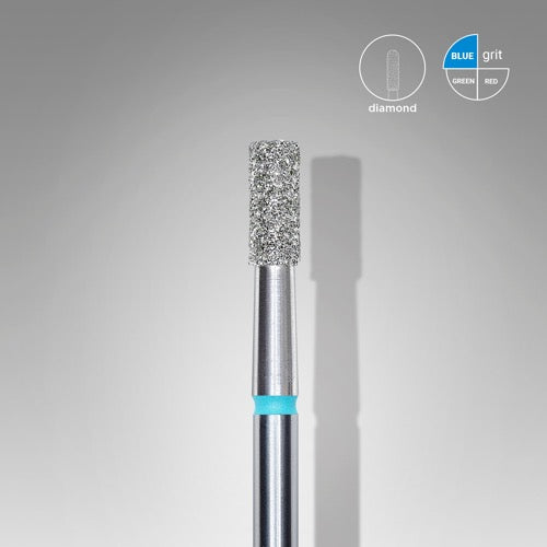 Wiertło diamentowe do paznokci „Cylinder”, 2,5*6,0 mm, niebieskie