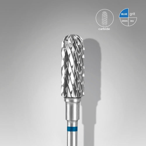 Hartmetall-Nagelbohrer, abgerundeter „Zylinder“, blau, Kopfdurchmesser 5 mm/ Arbeitsteil 13 mm, FT30B050/13