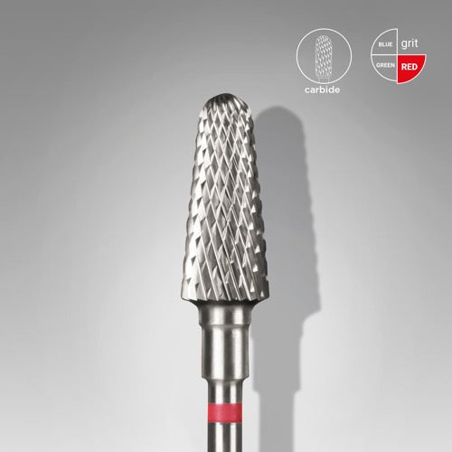 Hartmetall-Nagelbohrer, „Frustum“, rot, Kopfdurchmesser 6 mm/ Arbeitsteil 14 mm, FT70R060/14