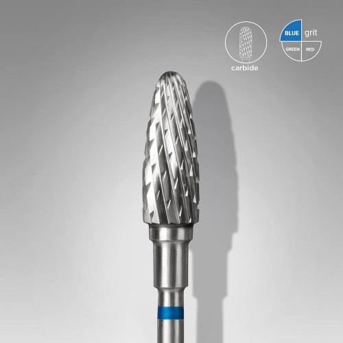 Hartmetall-Nagelbohrer, „Mais“, blau, Kopfdurchmesser 5 mm/ Arbeitsteil 13 mm, FT90B050/13